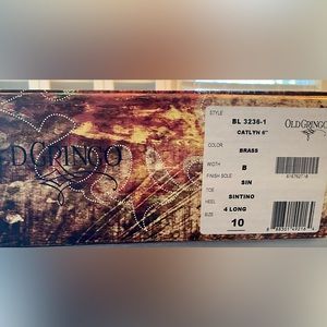 Brand New Old Gringo handmade cowgirl boots. These are called Catlyn Brass Boots